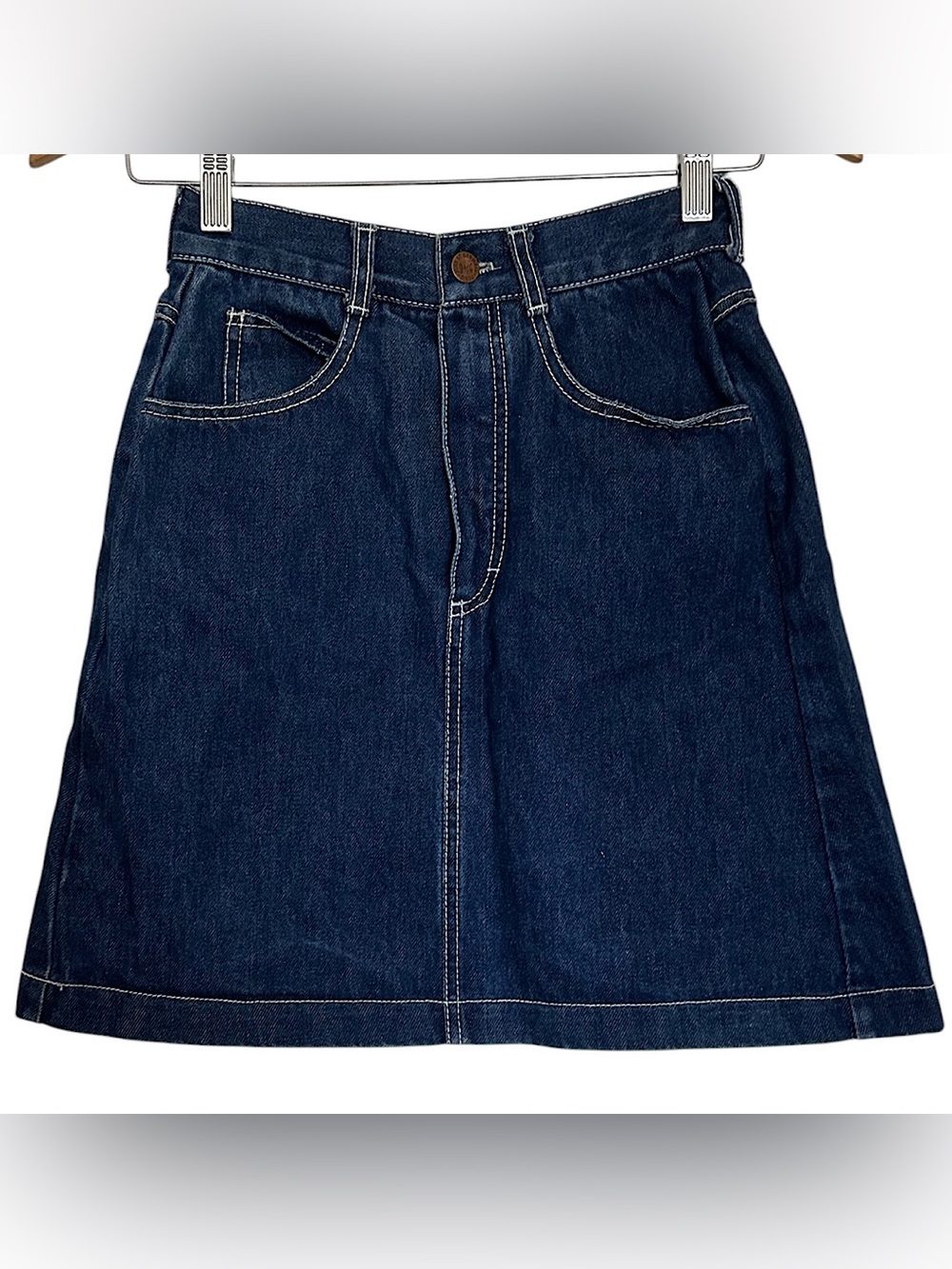 Vintage Jean Saint Germain Paris Denim Mini Skirt Women’s Size 36 Blue Waist 24